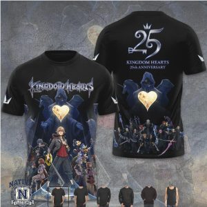 Kingdom Hearts 25th Anniversary Keyblade Hero Heart Graphic T Shirt