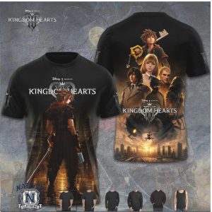 Kingdom Hearts City Skyline Keyblade Master Action Graphic T Shirt