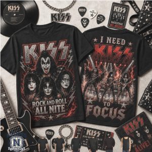 Kiss Band Makeup Rock And Roll All Nite T Shirt