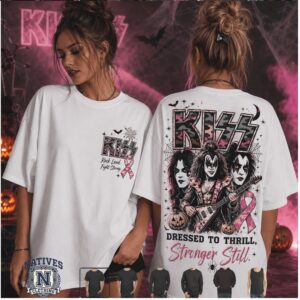Kiss Band Rock Music Breast Cancer Awareness Heavy Metal T Shirt