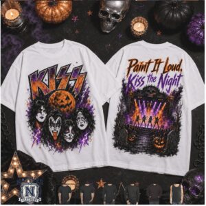 Kiss Rock Band Paint It Loud Kiss The Night T Shirt