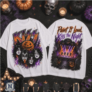 Kiss Rock Band Paint It Loud Kiss The Night T Shirt
