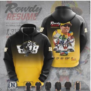 Kyle Busch Rowdy 8 18 Racing Resume Ombre Gradient Graphic T Shirt