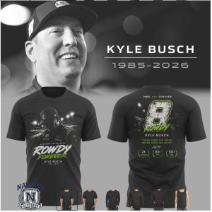 Kyle Busch Rowdy Forever Number 8 Racing Legend Black T Shirt