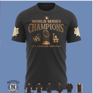 LA Dodgers 2024 World Series Champions Signature Trophy T Shirt