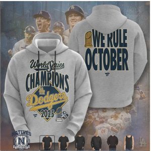 LA Dodgers World Series Champions 2025 We Rule October T Shirt