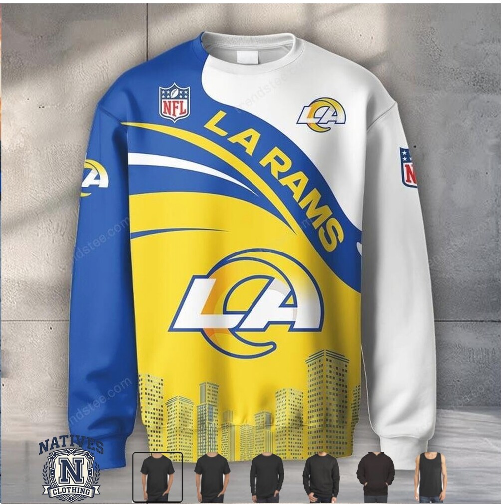 LA Rams NFL Skyline Graphic Print T Shirt Hoodie Sweatshirt LA Rams NFL Skyline Graphic Print T Shirt Hoodie Sweatshirt