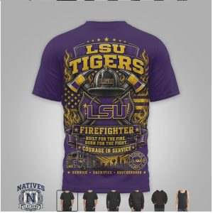 LSU Tigers Firefighter Helmet Fire Department Service T Shirt