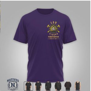 LSU Tigers Firefighter Helmet Fire Department Service T Shirt