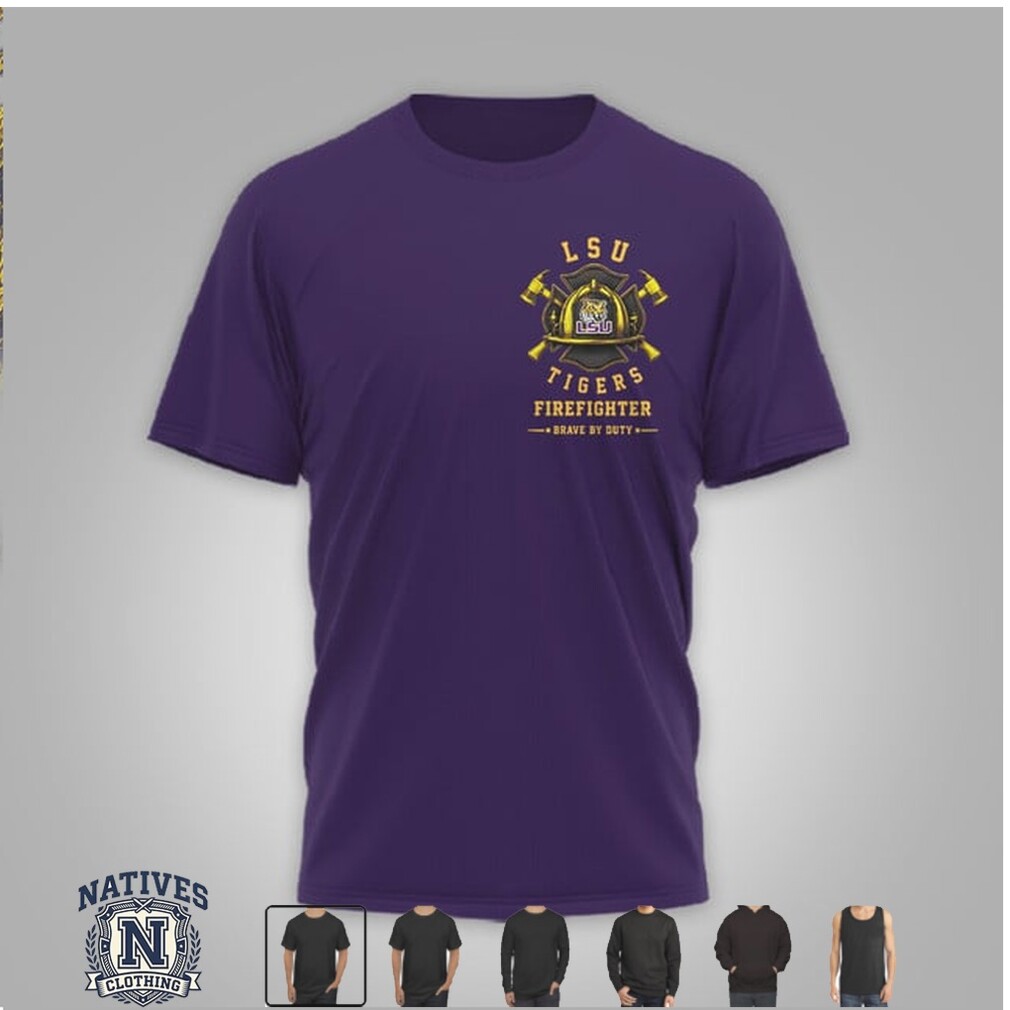 LSU Tigers Firefighter Helmet Fire Department Service T Shirt LSU Tigers Firefighter Helmet Fire Department Service T Shirt