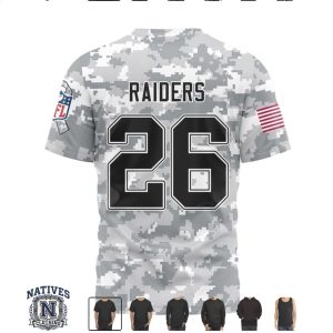 Las Vegas Raiders Digital Camo Salute To Service Jersey T Shirt