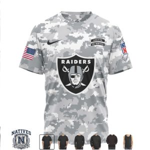 Las Vegas Raiders Digital Camo Salute To Service Jersey T Shirt