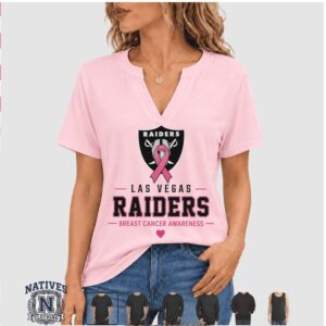 Las Vegas Raiders Faith Over Fear Breast Cancer Awareness T Shirt