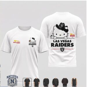 Las Vegas Raiders Hello Kitty Cowboy Hat T Shirt