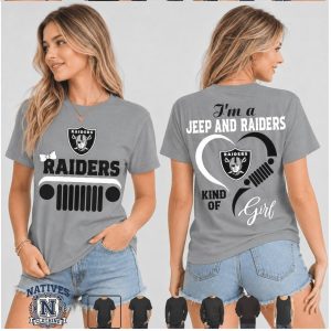 Las Vegas Raiders Jeep Kind Of Girl Heart T Shirt