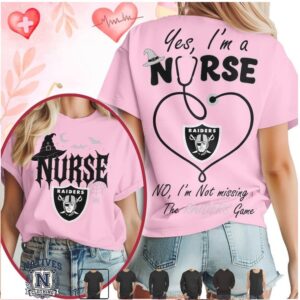 Las Vegas Raiders Nurse Halloween Stethoscope T Shirt