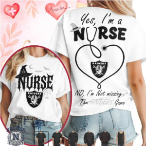 Las Vegas Raiders Nurse Halloween Stethoscope T Shirt