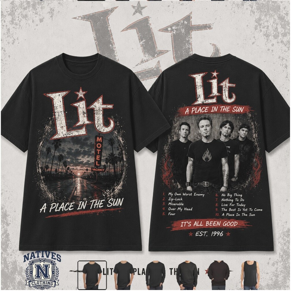 Lit Band A Place In The Sun My Own Worst Enemy Rock Tour T Shirt Lit Band A Place In The Sun My Own Worst Enemy Rock Tour T Shirt
