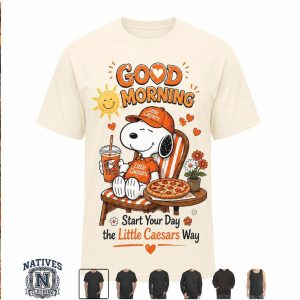 Little Caesars Snoopy Good Morning Sunshine Pizza T Shirt