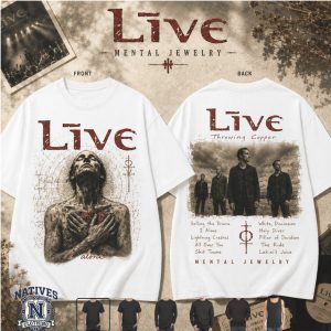 Live Band Mental Jewelry Throwing Copper Grunge Rock Tour T Shirt