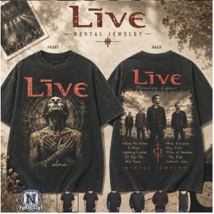 Live Band Mental Jewelry Throwing Copper Grunge Rock Tour T Shirt