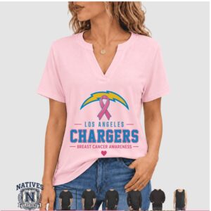 Los Angeles Chargers Breast Cancer Awareness Faith T Shirt