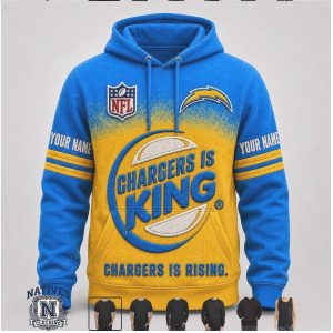 Los Angeles Chargers Custom Name Chargers Is King Apparel