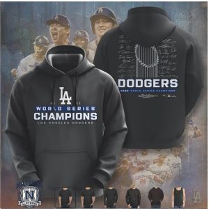 Los Angeles Dodgers 2025 World Series Champions Team Signatures T Shirt