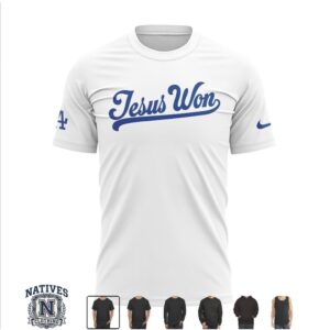 Los Angeles Dodgers Jesus Won Baseball T Shirt