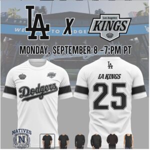 Los Angeles Dodgers Kings September Football Jersey