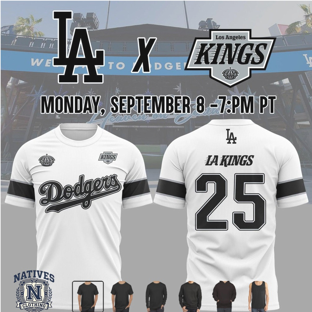 Los Angeles Dodgers Kings September Football Jersey Los Angeles Dodgers Kings September Football Jersey