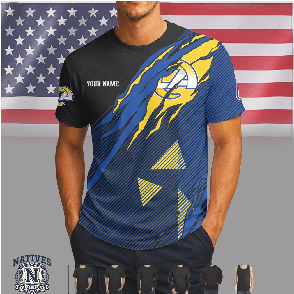 Los Angeles Rams Custom Name Personalized Football T Shirt Los Angeles Rams Custom Name Personalized Football T Shirt