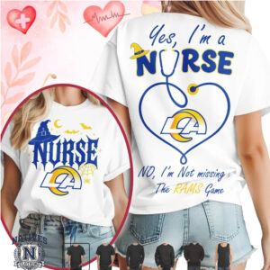 Los Angeles Rams Nurse Halloween Stethoscope T Shirt