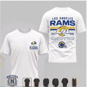 Los Angeles Rams Vintage Football Team Logo Est 1936 T Shirt