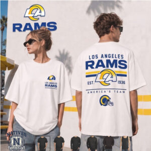 Los Angeles Rams Vintage Football Team Logo Est 1936 T Shirt