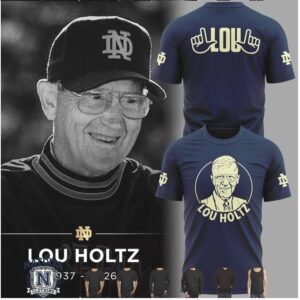 Lou Holtz Notre Dame Legend Memorial T Shirt
