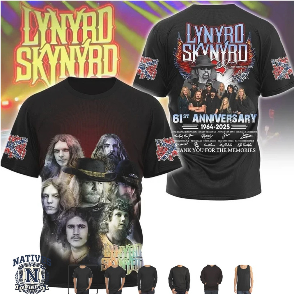 Lynyrd Skynyrd 61st Anniversary Memories Rock Band Music T Shirt Lynyrd Skynyrd 61st Anniversary Memories Rock Band Music T Shirt