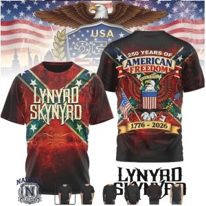 Lynyrd Skynyrd American Freedom 250 Years Rock Band T Shirt