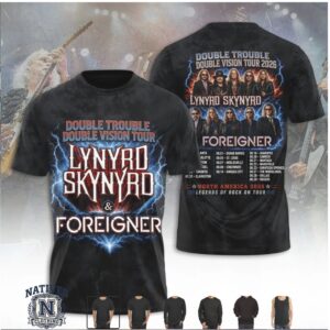 Lynyrd Skynyrd Foreigner Double Vision Tour 2026 Band T Shirt