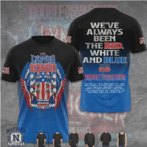 Lynyrd Skynyrd Red White And Blue Guitar Free Bird T Shirt