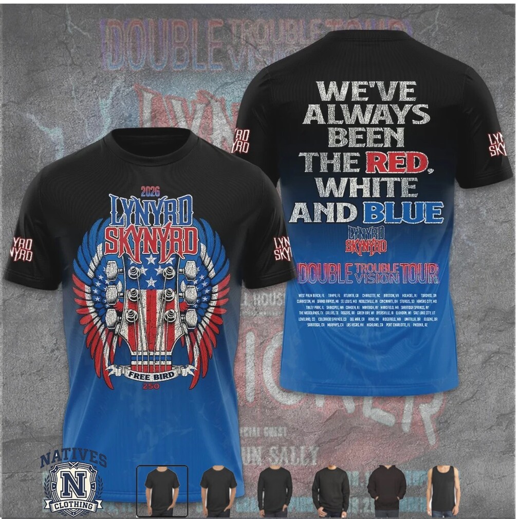 Lynyrd Skynyrd Red White And Blue Guitar Free Bird T Shirt Lynyrd Skynyrd Red White And Blue Guitar Free Bird T Shirt
