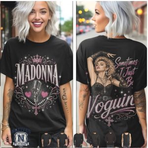 Madonna Sometimes I Just Be Voguing Crown Music T Shirt