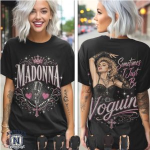 Madonna Sometimes I Just Be Voguing Crown Music T Shirt