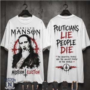 Marilyn Manson Midterm Election Politicians Lie Rock Graphic T Shirt
