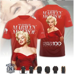 Marilyn Monroe 100 Years Anniversary Elegant Red Dress T Shirt