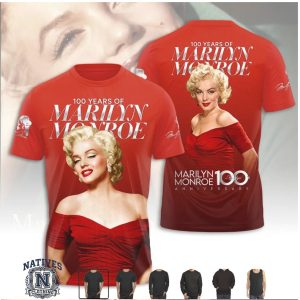 Marilyn Monroe 100 Years Anniversary Red Dress T Shirt