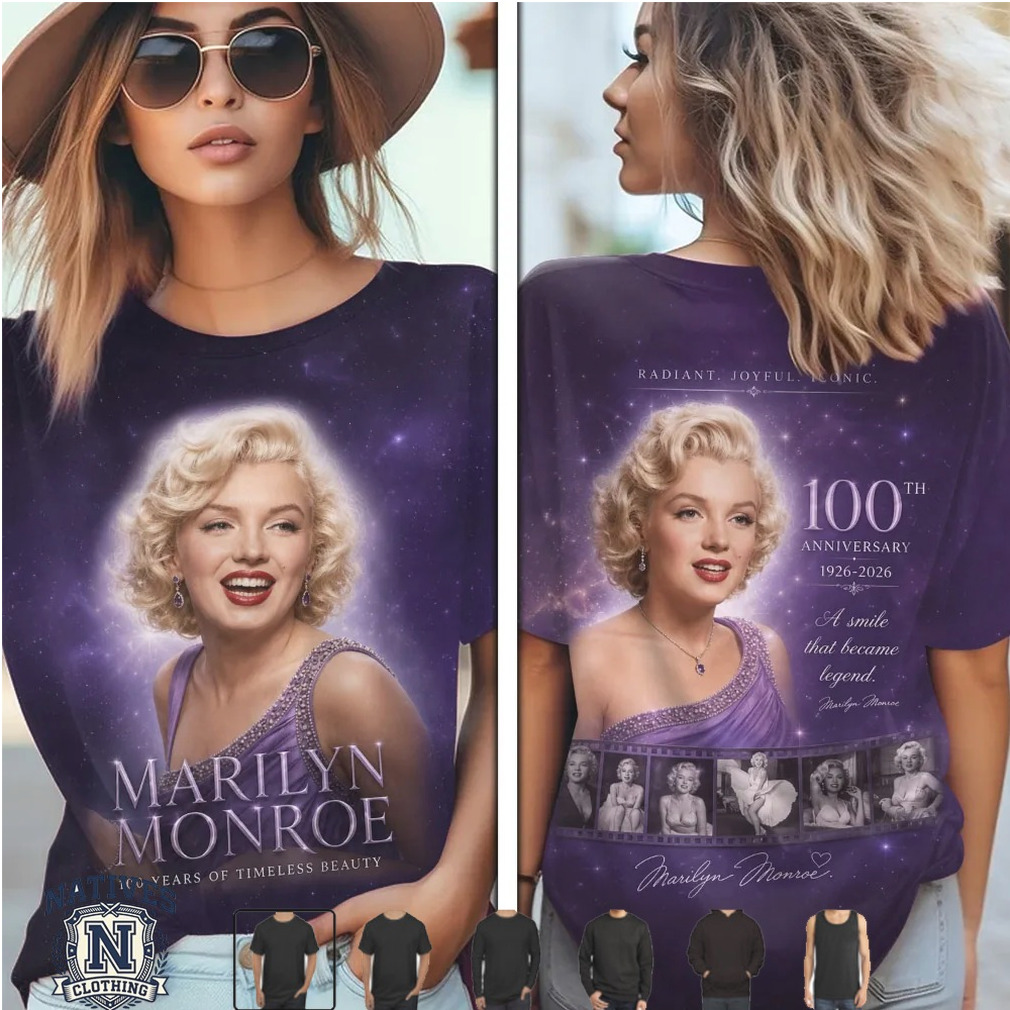 Marilyn Monroe One Hundredth Anniversary Timeless Beauty T Shirt Marilyn Monroe One Hundredth Anniversary Timeless Beauty T Shirt