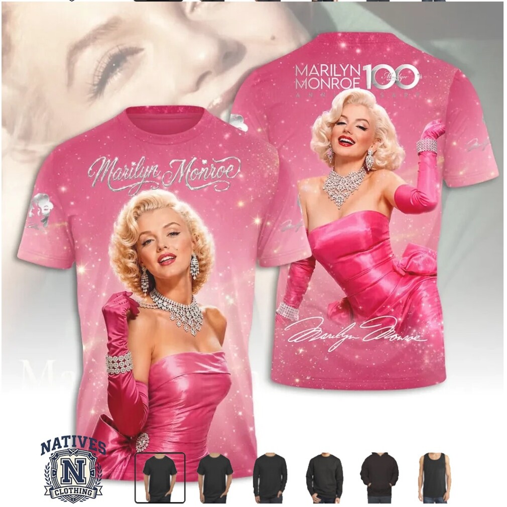 Marilyn Monroe Pink Glamour Diamond Necklace Anniversary T Shirt Marilyn Monroe Pink Glamour Diamond Necklace Anniversary T Shirt