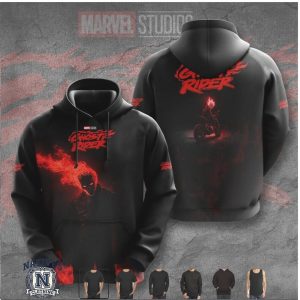 Marvel Ghost Rider Flaming Skull Motorcycle Dark Graphic T Shirt