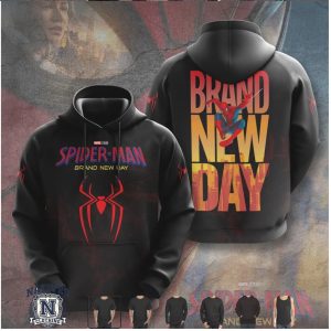 Marvel Spider Man Brand New Day Text Logo Graphic T Shirt